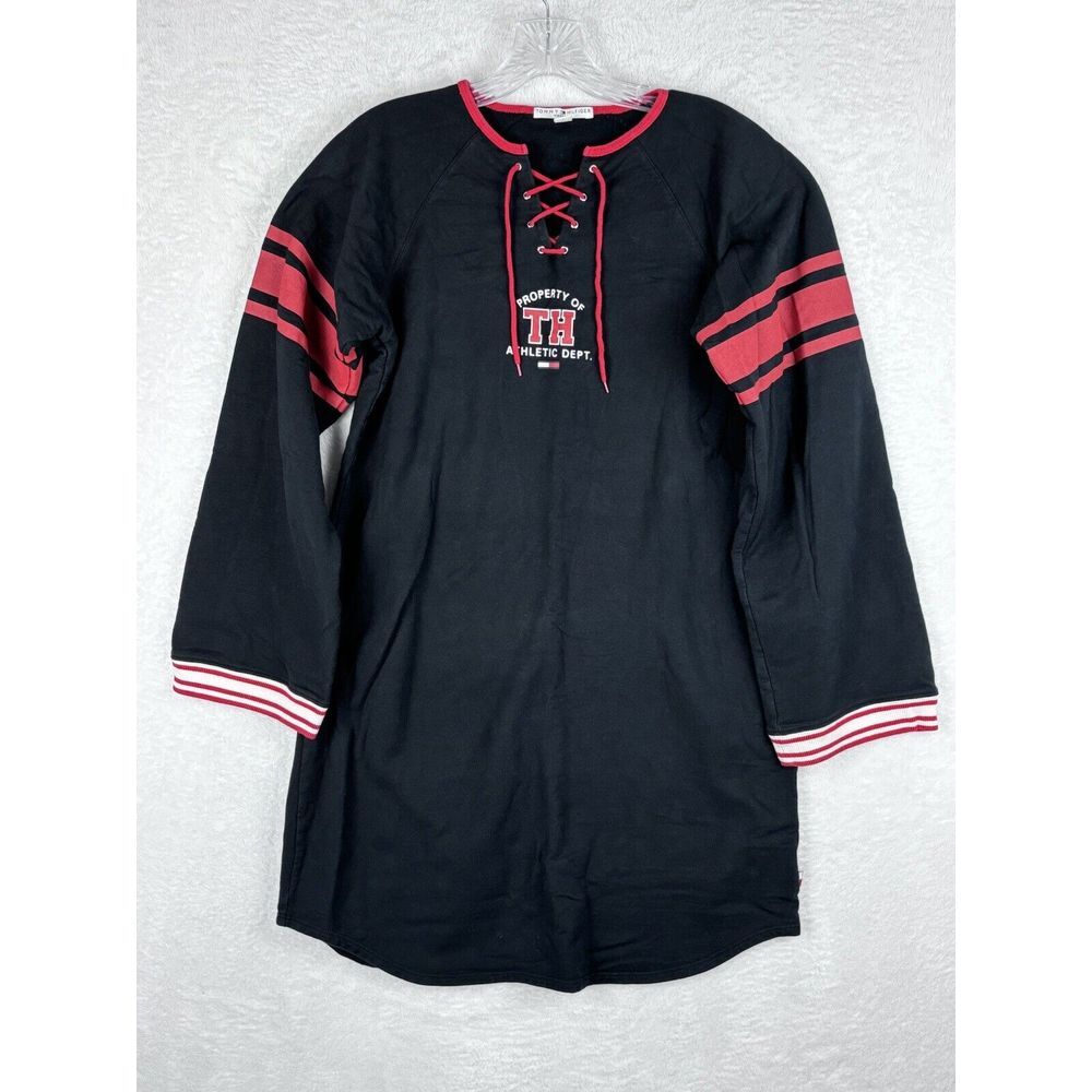 Tommy Hilfiger Sleep Pajama Women's Black and Red‎ Oversized Tunic Size L